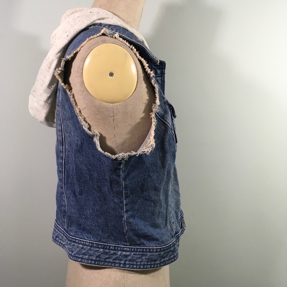 FEED USA + Target // Denim Hoodie Vest // Size L - Picture 3 of 8